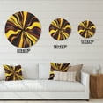 thumbnail image 4 of Designart 'Purple Yellow Black Fantasy ' Modern Wood Wall Clock, 4 of 5