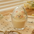 thumbnail image 4 of Cute Egg Bear Glass Scented Candle Funny Fragrance Candle for Birthday Natural Soy Wax Handmade Candle Table Art Decorative Sculpture for Modern Home Bedroom Bathroom 2.4x4 Inch, 4 of 6
