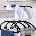 thumbnail image 5 of MIZGI Perchas de terciopelo premium (paquete de 50) resistentes, antideslizantes, sin hombros, ganchos cromados, perchas para ropa que ahorran espacio, perchas redondeadas para abrigos, suéteres, chaq, 5 of 5