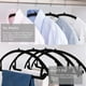 thumbnail image 5 of MIZGI Perchas de terciopelo premium (paquete de 50) resistentes, antideslizantes, sin hombros, ganchos cromados, perchas para ropa que ahorran espacio, perchas redondeadas para abrigos, suéteres, chaq, 5 of 5