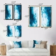thumbnail image 4 of Designart "Aqueous Whimsy in Teal and White II" Abstract Wall Art Set Of 2 - Teal Abstract Canvas Set For Living Room Decor, 4 of 7