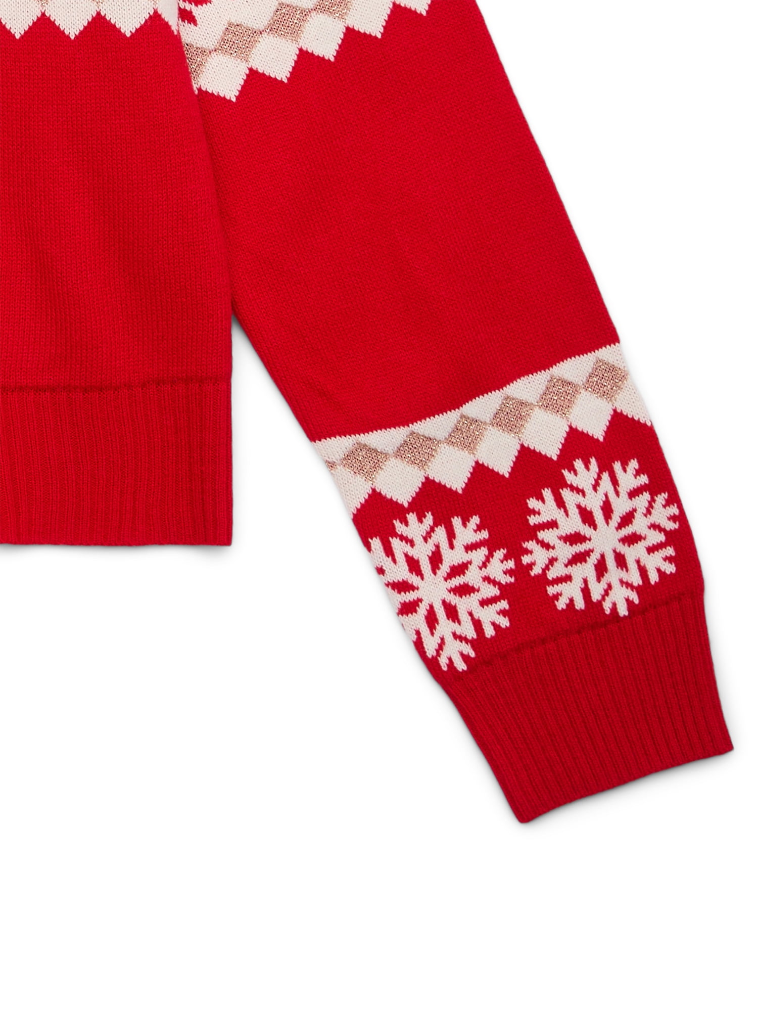 The Rolling Stones Girls Metallic Lurex Holiday Sweater, Sizes 4-16