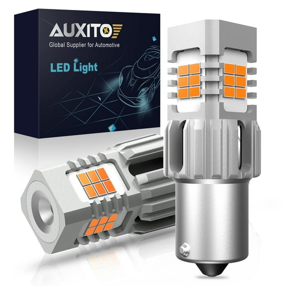 AUXITO 1156 LED Bulb Amber Yellow BA15S LED Turn Signal Light Bulbs,1003 1141 7506 1156A LED Bulbs Blinker Light 25W Per Bulb,Pack of 2