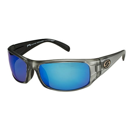 Lures S11 Optics Sunglasses Okeechobee Style, Two Tone Frame, Multi Layer White Blue Mirror/Gray Base Lens