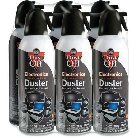 Falcon Dust-Off Compressed Gas Duster - Ozone-safe Moisture-free - 6 / Pack - Black | Bundle of 5 Packs