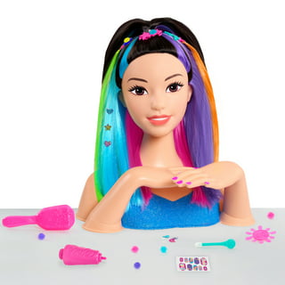 konhaovf kids doll head for hair styling and make up for little girls
