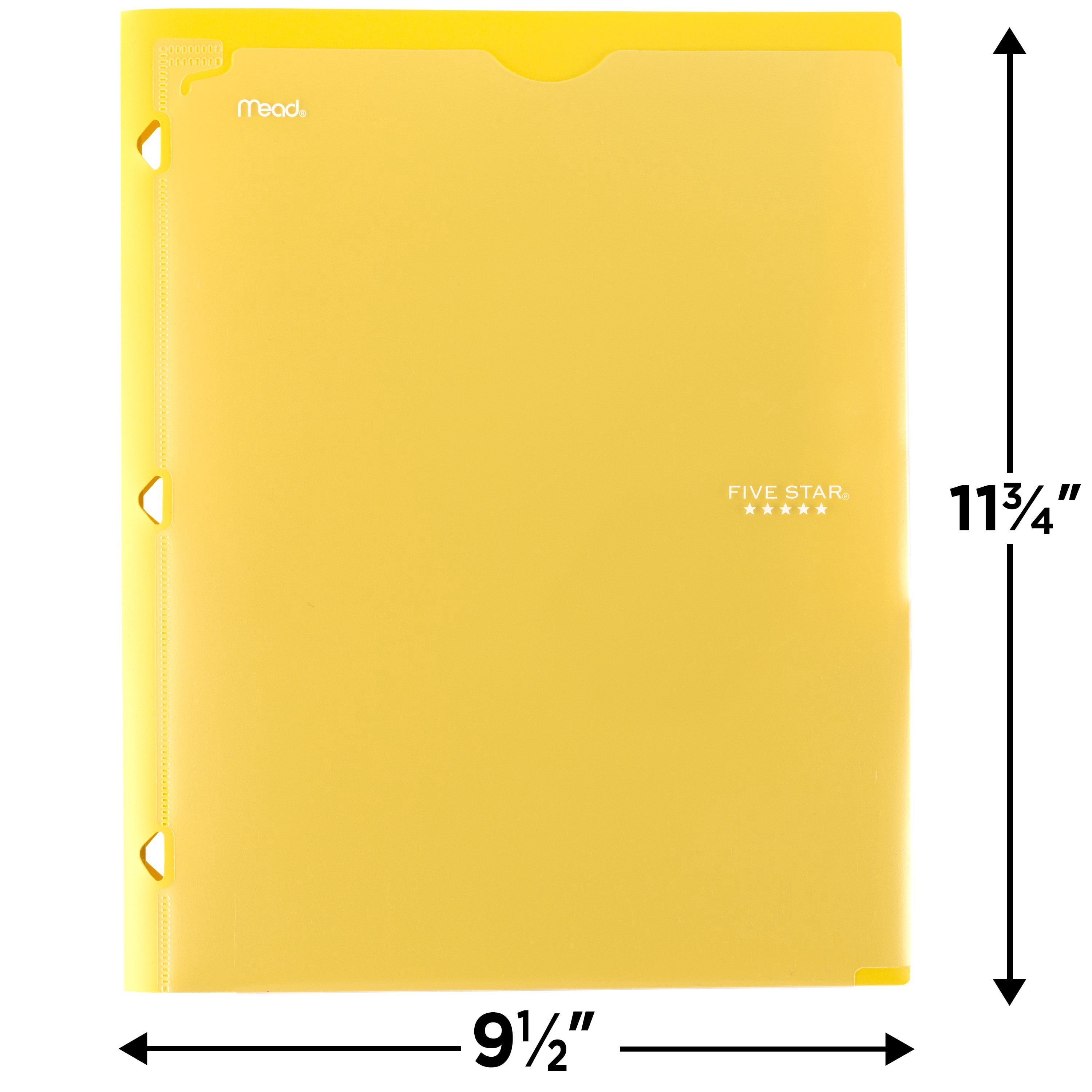 Five Star Clearview 2 Pocket Portfolio Yellow