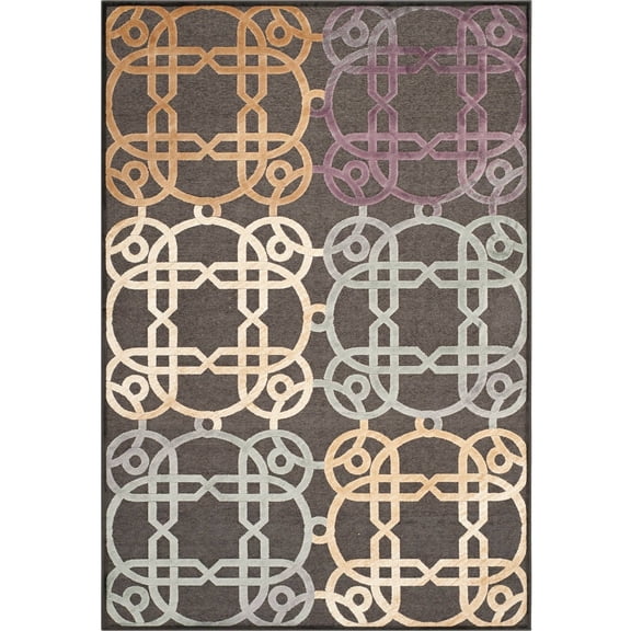 SAFAVIEH Paradise Corwin Geometric Area Rug, Charcoal/Multi, 8' x 11'2"
