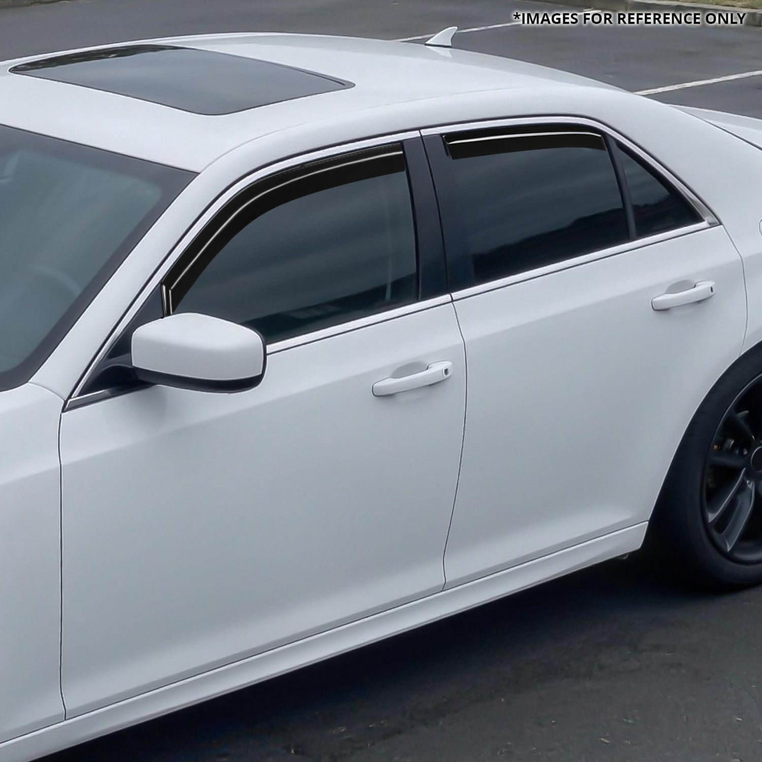 DNA Motoring for 2011-2023 Chrysler 300 In-Channel Window Visor Sun Rain Guard Deflector 4Pcs