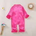 thumbnail image 5 of Tfken Girls Pajamas Jumpsuit Long Sleeve Fall Winter Comfy Casual Sleepwear Homewear Button Daily Wear Soft Loungewear Toddler Comfortable Clothes Size 6-12 Months Pink, 5 of 9