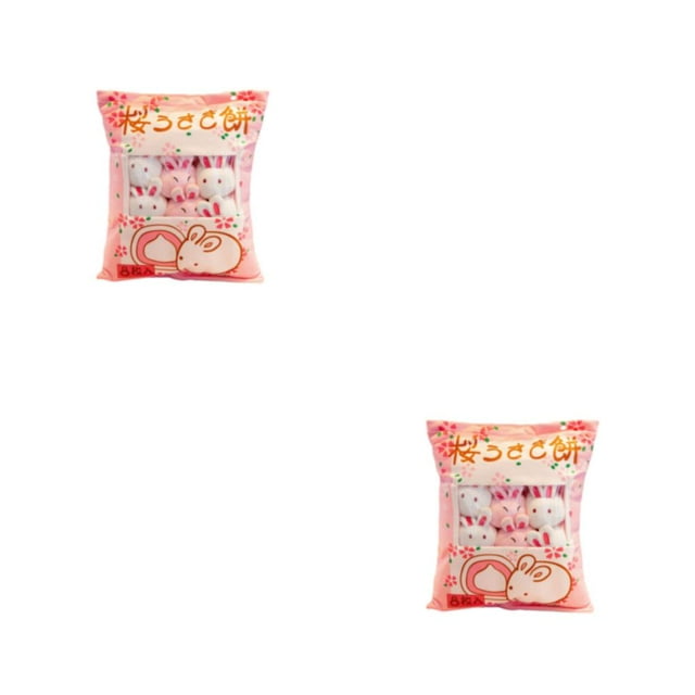 Electronicheart 1/2/3 Boules Rondes d'Animaux Sac de Pudding Oreiller Doux Confortable Mignon Mini Poupée en Peluche Lapin Poussin Jouet Nourriture Lapin 2 Pcs
