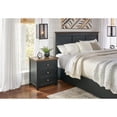thumbnail image 3 of A-America Stone Creek 3 Drawer Transitional Solid Wood Nightstand in Black, 3 of 3
