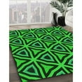 thumbnail image 3 of Ahgly Company Machine Washable Indoor Square Transitional Lime Green Area Rugs, 8' Square, 3 of 7