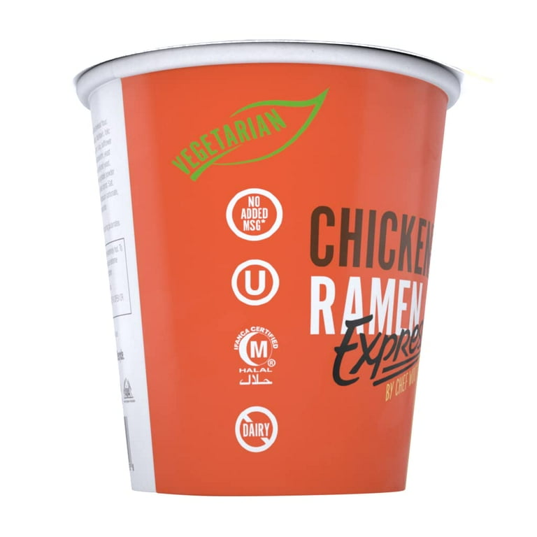 Ramen Express Chicken Flavor Ramen Noodles, Vegan, Halal, Kosher, 3 oz Pouch