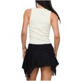 thumbnail image 3 of yillto Womens Lace Skirt Elastic Waist Tiered Ruffle Layer Flowy Cute Short Skirts Party Streetwear, 3 of 3