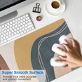 thumbnail image 4 of Long Mouse Pads for Desk,Brown Boho Geometric and Plant Pattern Desk Mats on Top Of Desks, Desk Mouse Pad Extra Large with 3mm Non-Slip Base and Stitched Edge for Gaming,Office,Work,Home 35.4"x15.7", 4 of 6
