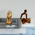 thumbnail image 2 of Figura de león, figura de pensador abstracto, figura humana de resina, estatua, adorno moderno, coleccionable, ideal para la oficina, decoración del h, 2 of 8