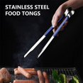 thumbnail image 3 of Pinzas de cocina profesionales de acero inoxidable, paquete de 2 pinzas de barbacoa de acero inoxidable antideslizantes resistentes al calor pinzas de acero inoxidable para barbacoa y más (azul) esquí esquí Gafas de esquí, 3 of 5