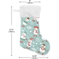 thumbnail image 2 of Coolnut Christmas Stockings Snowmen Winter , 1 Pack 17.7" Xmas Fireplace Santa Socks Christmas Tree Hanging Stockings Decoration for Christmas Holiday Xmas Gift, 2 of 6