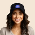 thumbnail image 3 of Dalix NASA Embroidered Mens Womens Cotton Dad Hat Baseball Cap Adjustable in Black, 3 of 5
