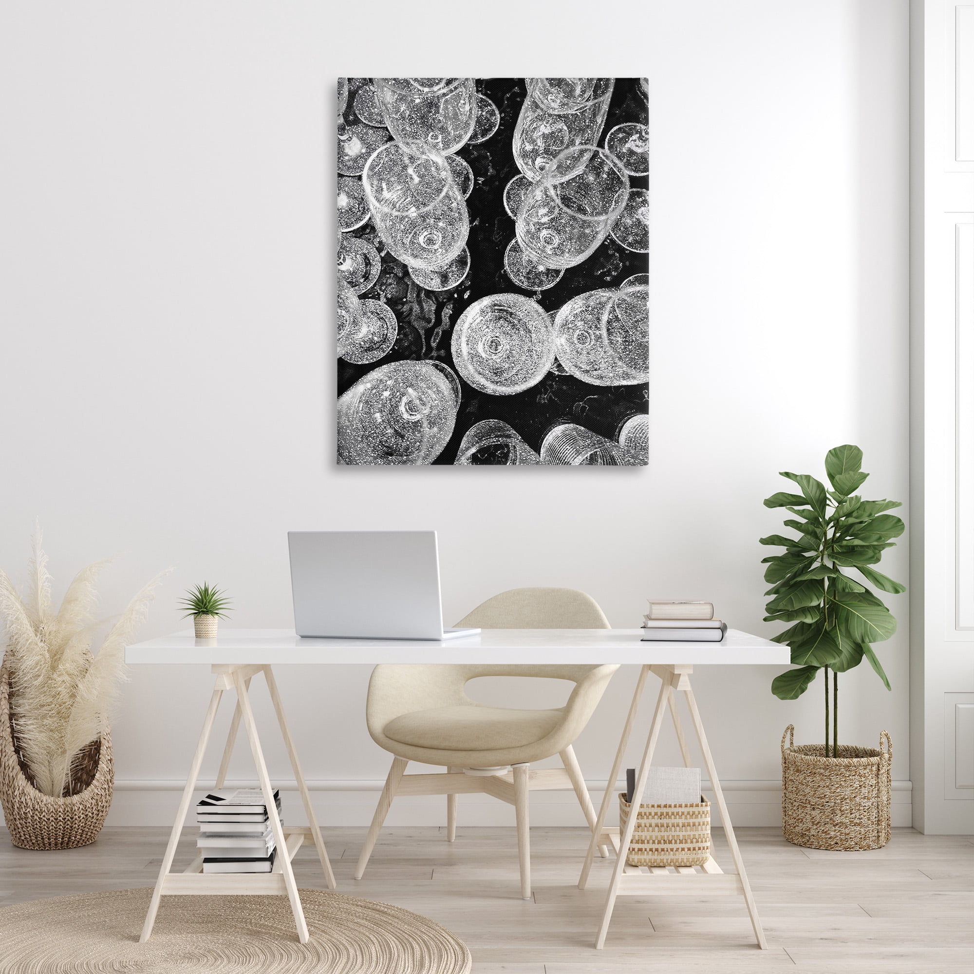 Stupell Industries Glitzy Wine Glasses Food & Beverage Photography Gallery Wrapped Canvas Art Print Wall Art, 36 x 48