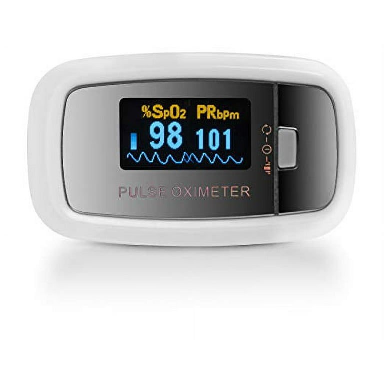 AccuMed CMS-50D1 Fingertip Pulse Oximeter Blood Oxygen Sensor SpO2 for Sports and Aviation. Portable and Lightweight with LED Display, 2 AAA Batteries, Lanyard and Travel Case (White) | Guatemala AccuMed CMS-50D1 Fingertip Pulse Oximeter Blood Oxygen Sensor SpO2 for Sports and Aviation. Portable and Lightweight with LED Display, 2 AAA Batteries, Lanyard and Travel Case (White) | Guatemala