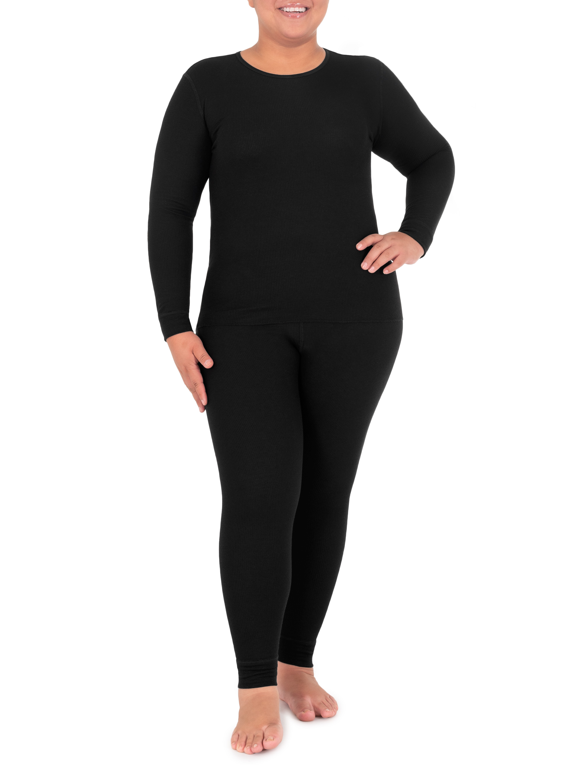 Fruit of the Loom Women's and Women's Plus Long Underwear Thermal Waffle Top and Bottom Set - image 4 of 14