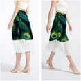 thumbnail image 4 of Peacock Feathers Stylish Chiffon Summer Dresses for Women - Beach Dress Option, 4 of 6