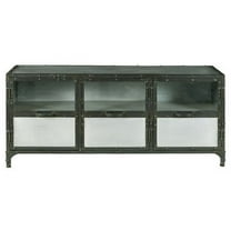 Accentrics Home Chelsea Industrial Metal 3 Framed Door Console Table, Multi Color