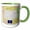 Green/White, variant on 3drose, Image of Kansas Topographic Map with Flag, 11oz Mug