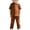 Brown, variant on BFHHYA Boys 2 Piece Summer Outfits Short Sleeve Collar Button Down Shirt Straight Leg Pants Sets Casual Clothing Sets 1-8 Years