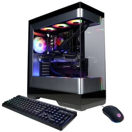 CyberPowerPC Gamer Supreme Gaming Desktop, AMD Ryzen 9 9900X3D, NVIDIA GeForce RTX 5070 12GB, 32GB DDR5, 1TB SSD, Black, SLC7700WSTV2