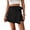 Black, variant on Women's Shorts, Knot, High Waist, Belted, Zipper, Casual Loose Skirt
