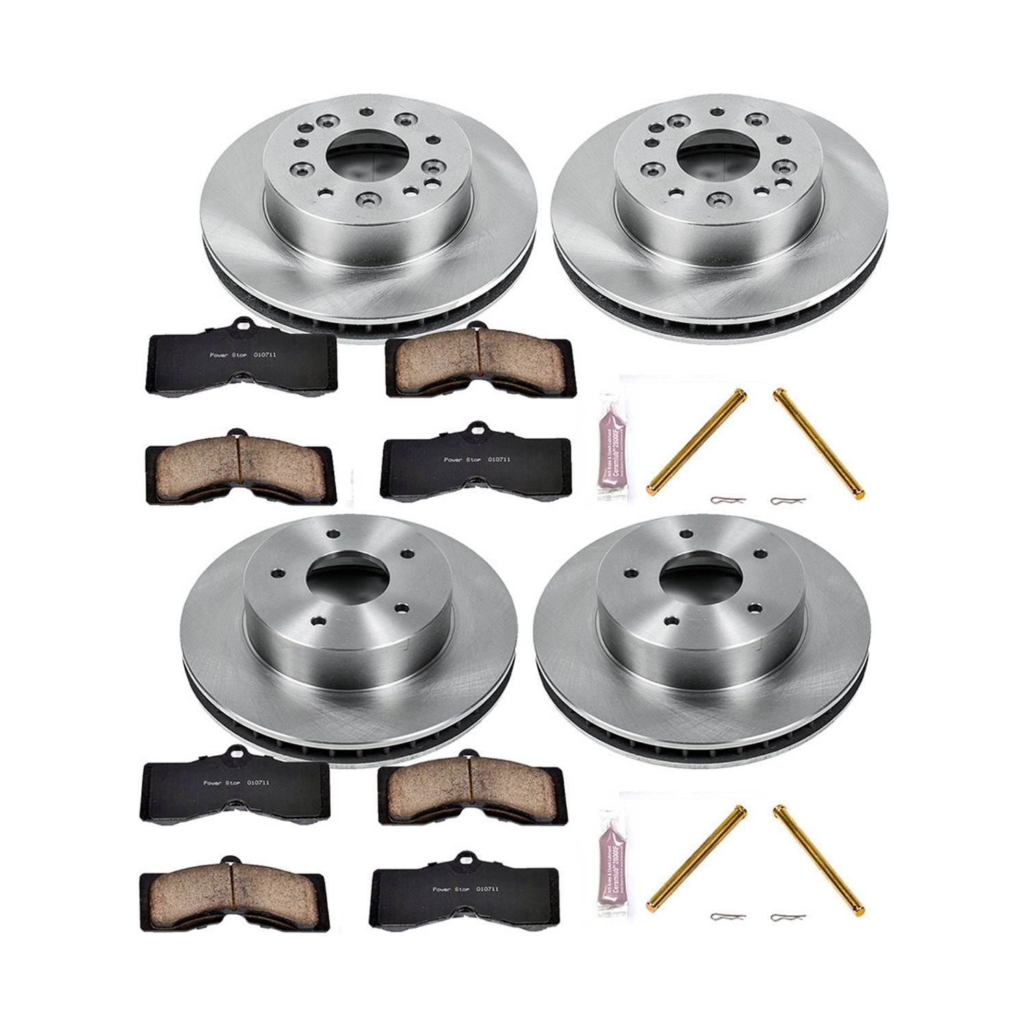 Power Stop Front and Rear Stock Replacement Brake Pad and Rotor Kit KOE2597