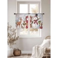 thumbnail image 3 of Christmas Xmas Sheer Curtains 45 Inches Long 2 Panels Tree Snowman Deer Robin Bird Red Balls Light Filtering Semi Sheer Window Curtains Drapes for Bedroom Living Room 52"x45"x2, 3 of 7