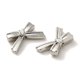 thumbnail image 2 of Rack Plating Alloy Beads Cadmium Free & Nickel Free & Lead Free Bowknot Platinum 11x17.5x4mm Hole: 1.8mm, 2 of 3