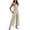Beige, variant on Strapless Jumpsuits for Women Smocked Solid Sleeveless One Piece Wide Leg Pants with Pockets,Beige,Women's S-XXL