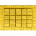thumbnail image 1 of Ahgly Company Machine Washable Indoor Rectangle Abstract Yellow Modern Area Rugs, 3' x 5', 1 of 4