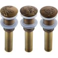 Push open sink drain plug for washbasin, full copper popup waste plug