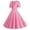 Pink, variant on Women's Casual Tennis Dress Elegant Square Neck Short Sleeves Bow Design Modern Everyday Dress for Daily Wear Pink XXL