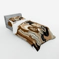 thumbnail image 2 of Ambesonne Monstera Bedding Set 3 Pcs, Boho Arrange Mid Century, TwinXL, Dark Cocoa Pale Brown, 2 of 2
