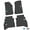 Black w/ Blue & White insert, variant on Flextread Floor Mats for 20-24 Jeep Gladiator - Mopar Licensed Factory Fit - Black w/ Pink & White Jeep Wave Insert - 100% Made in USA