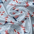 thumbnail image 5 of Ambesonne Lighthouse Window Valance, Ocean and Waves, 54" X 18", Pale Blue Red White, 5 of 5