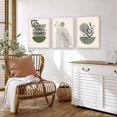 thumbnail image 5 of Sage Green Boho Wall Art, Abstract Framed Canvas Wall Art Geometric Line Leaf Sun Moon Beige Green Wall Decor, Minimalist Botanical Boho Room Decor, Sage Green Wall Posters & Prints for Living, 5 of 6