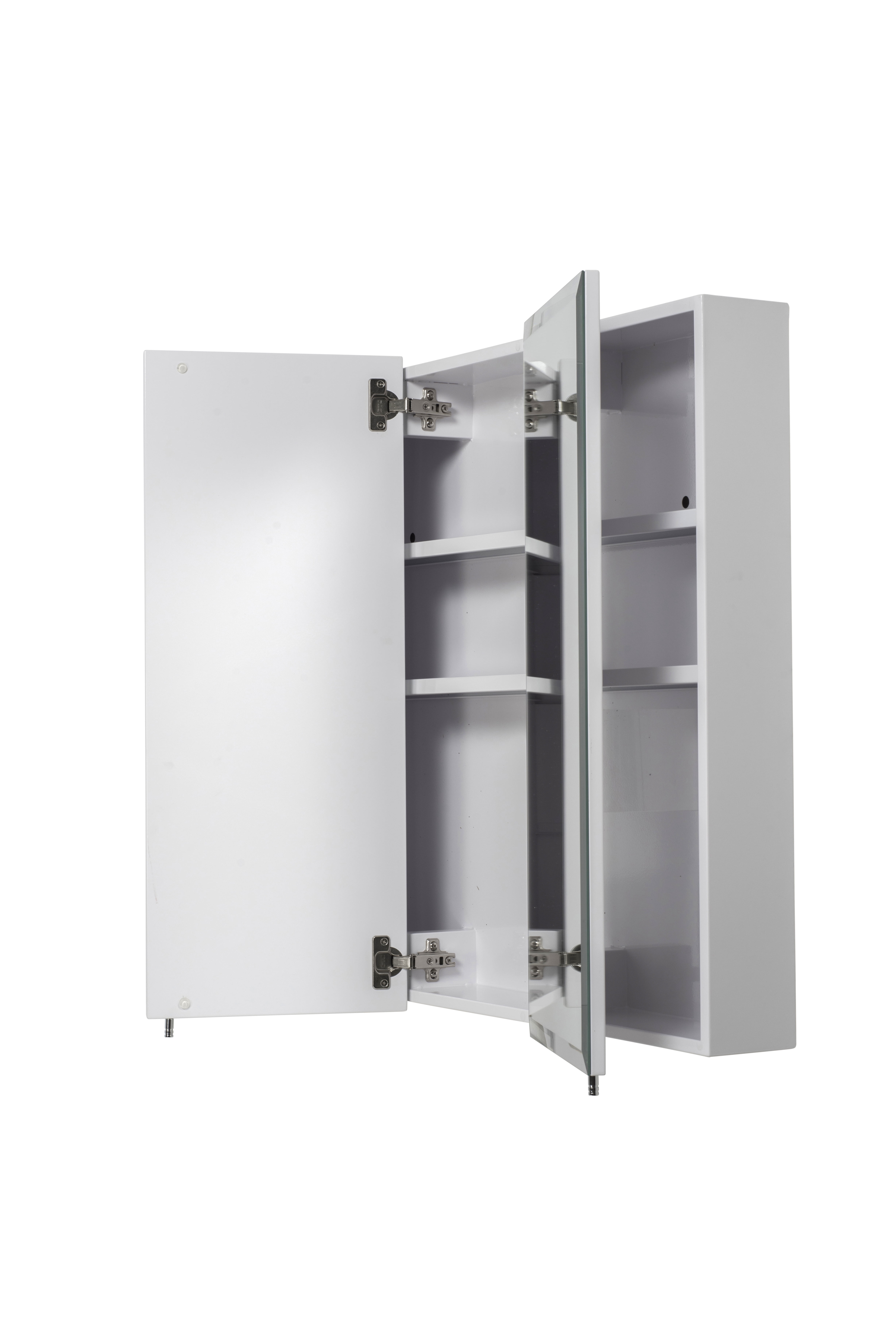 Croydex Texoma Triple Door Tri-View White Steel Medicine Cabinet with Mirror (36X30in)
