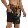 thumbnail image 2 of Fotbe Floral Fox Traje de Baño para Hombre – Shorts de Natación de Secado Rápido con Forro y Bolsillos-3X-Large, 2 of 6
