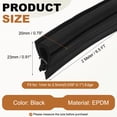 thumbnail image 2 of Door Weather Stripping 6.5FT, 20mm W x 23mm H EPDM Car Door Rubber Edge Trim Seal Strip Gasket with Top Bulb Fit 1mm to 2.5mm Edge for Electrical Cabinet Cars Boat RVs Truck, Black, 2 of 7