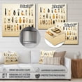 thumbnail image 4 of Designart "Grey Childrens monsters nursery pattern II In Grey and Orange"Fractal Metal Wall Art Print Grey Modern Living Room Wall Art, 4 of 6