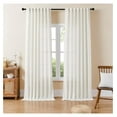 thumbnail image 2 of Semi Sheer Curtains for Living Room, Linen Curtains 90 Inch Length 2 Panels Set for Bedroom ，White Curtains 90 Inches Long Rod Pockets Back Tab (90" L x 70" W), 2 of 7
