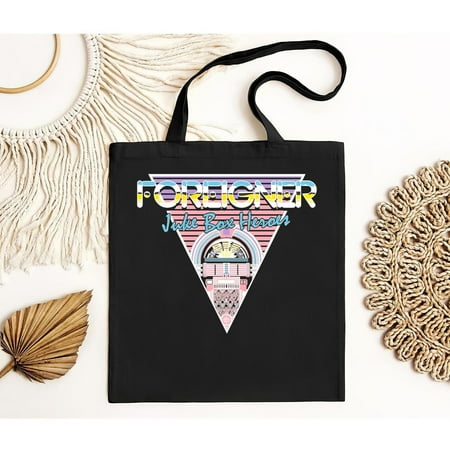 vintage FOREIGNER - Juke Box Heroes - Tote Bag (FGN0076M1004) british american  music band  pop rock  juke box hero  juke box hero-TH13350